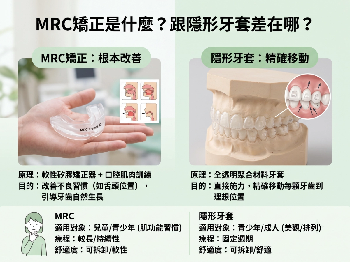 MRC矯正是什麼？跟隱形牙套差在哪？