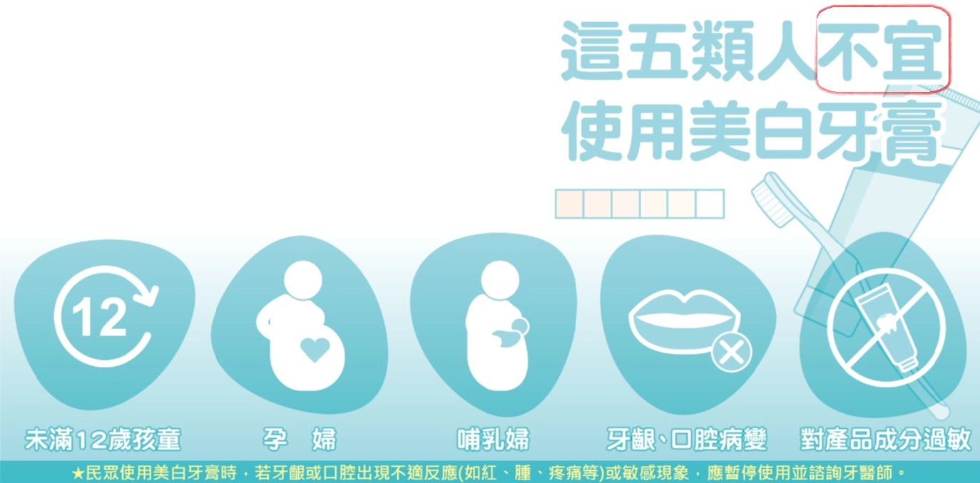 不宜使用美白牙膏