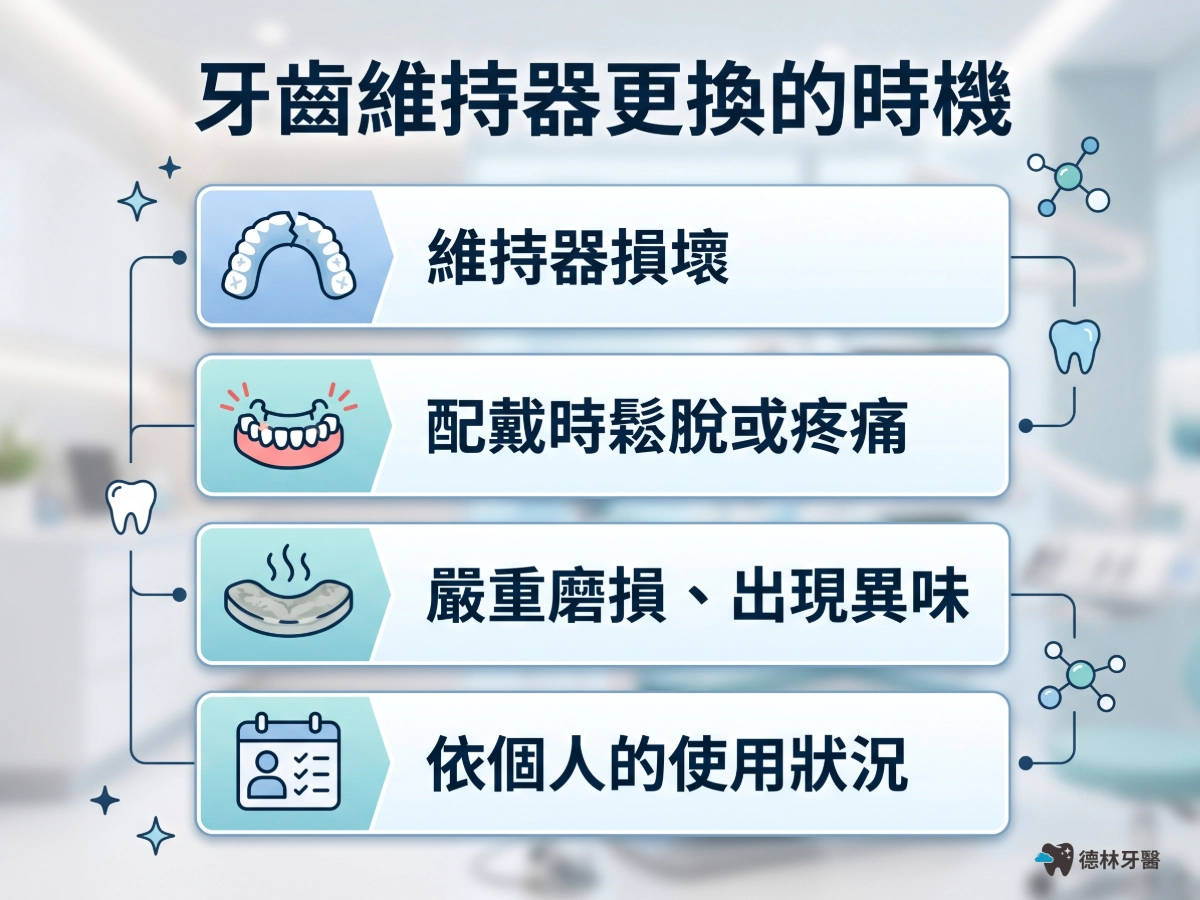 牙齒維持器更換的時機